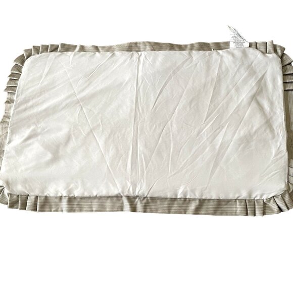 J Queen New York Decorative Pillow Sham Gray White Pleated Trim u - Picture 4 of 6